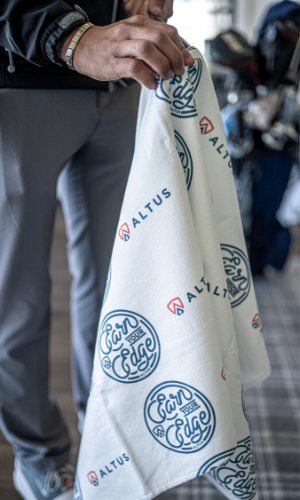 Earn Your Edge Logo Golf Towel